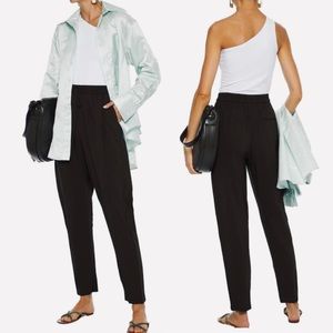 3.1 Phillip Lim Drawstring Waist Crepe Track Pants In Black